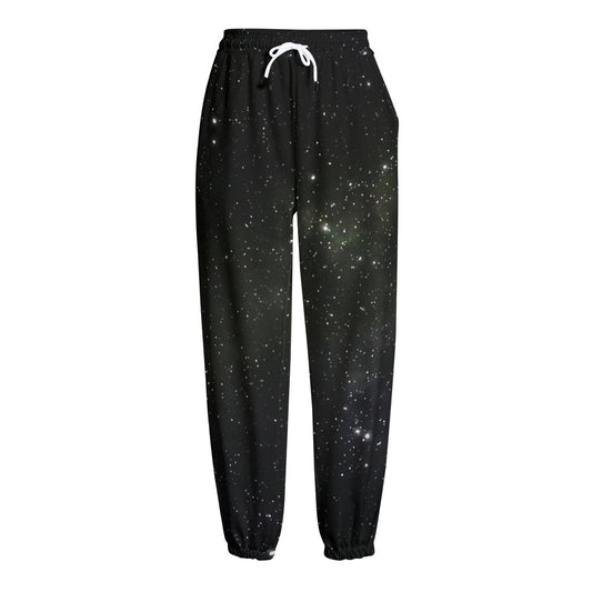 Dark Universe Galaxy Outer Space Print Fleece Lined Knit Pants