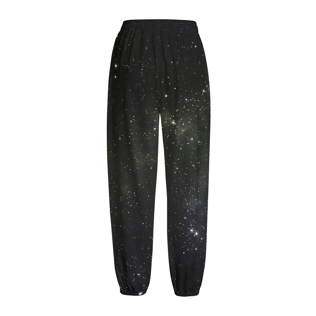 Dark Universe Galaxy Outer Space Print Fleece Lined Knit Pants