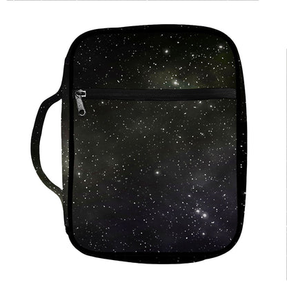 Dark Universe Galaxy Outer Space Print Front Pocket Bible Bag
