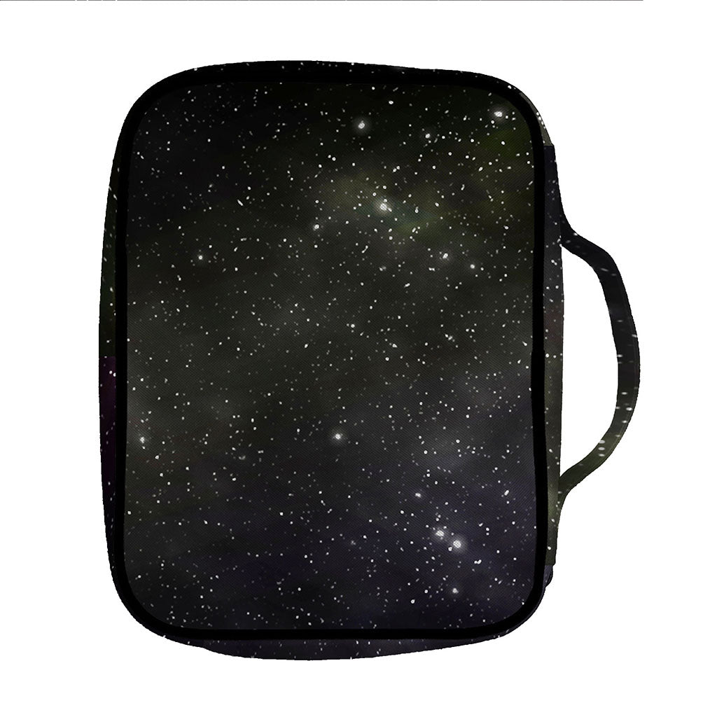 Dark Universe Galaxy Outer Space Print Front Pocket Bible Bag