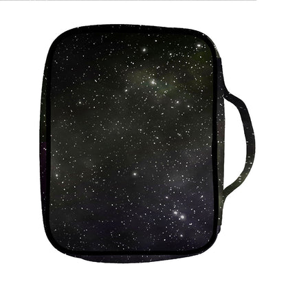 Dark Universe Galaxy Outer Space Print Front Pocket Bible Bag