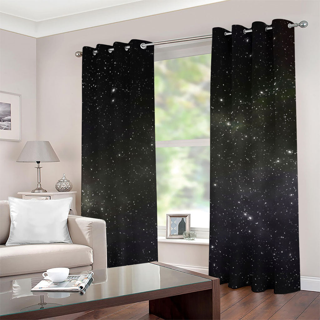 Dark Universe Galaxy Outer Space Print Grommet Curtains