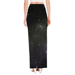 Dark Universe Galaxy Outer Space Print High Slit Maxi Skirt