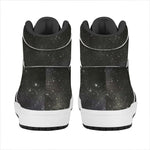 Dark Universe Galaxy Outer Space Print High Top Leather Sneakers