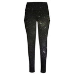 Dark Universe Galaxy Outer Space Print High-Waisted Pocket Leggings