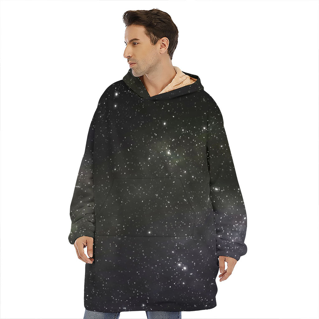 Dark Universe Galaxy Outer Space Print Hoodie Blanket
