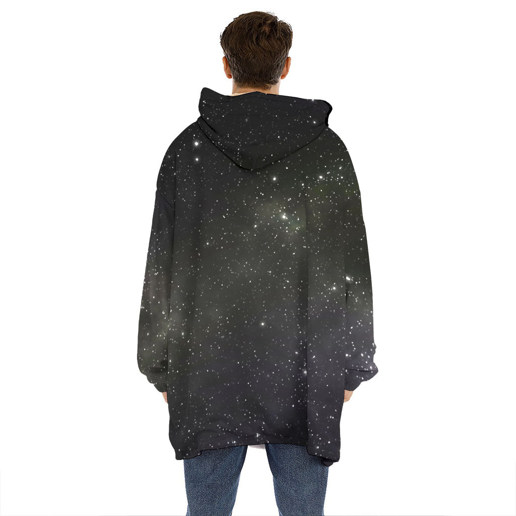 Dark Universe Galaxy Outer Space Print Hoodie Blanket
