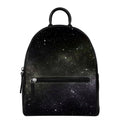 Dark Universe Galaxy Outer Space Print Leather Backpack