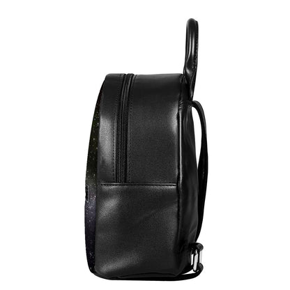 Dark Universe Galaxy Outer Space Print Leather Backpack