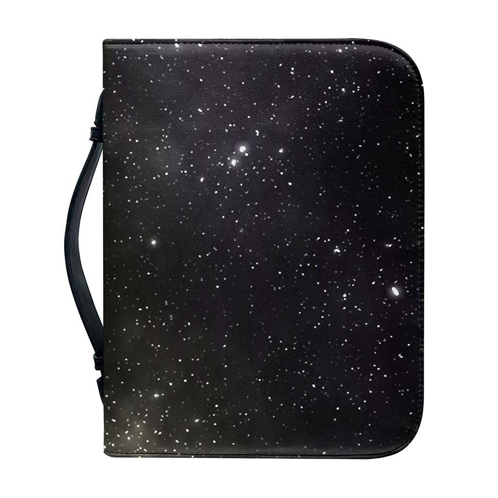 Dark Universe Galaxy Outer Space Print Leather Bible Cover
