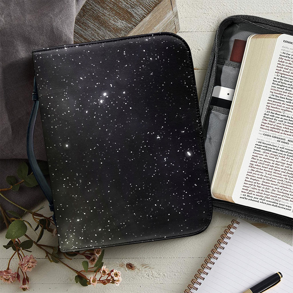 Dark Universe Galaxy Outer Space Print Leather Bible Cover