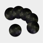 Dark Universe Galaxy Outer Space Print Leather Coaster Set