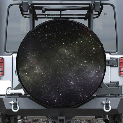 Dark Universe Galaxy Outer Space Print Leather Spare Tire Cover