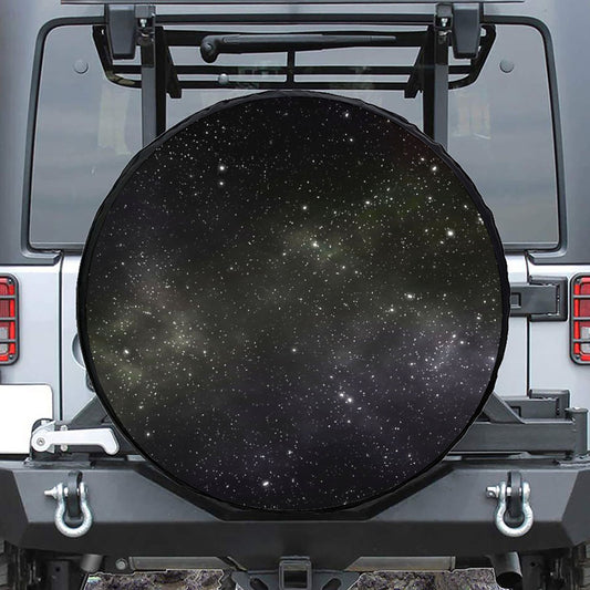Dark Universe Galaxy Outer Space Print Leather Spare Tire Cover