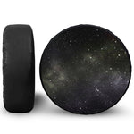 Dark Universe Galaxy Outer Space Print Leather Spare Tire Cover