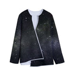 Dark Universe Galaxy Outer Space Print Long Sleeve Short Coat
