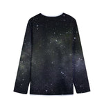 Dark Universe Galaxy Outer Space Print Long Sleeve Short Coat