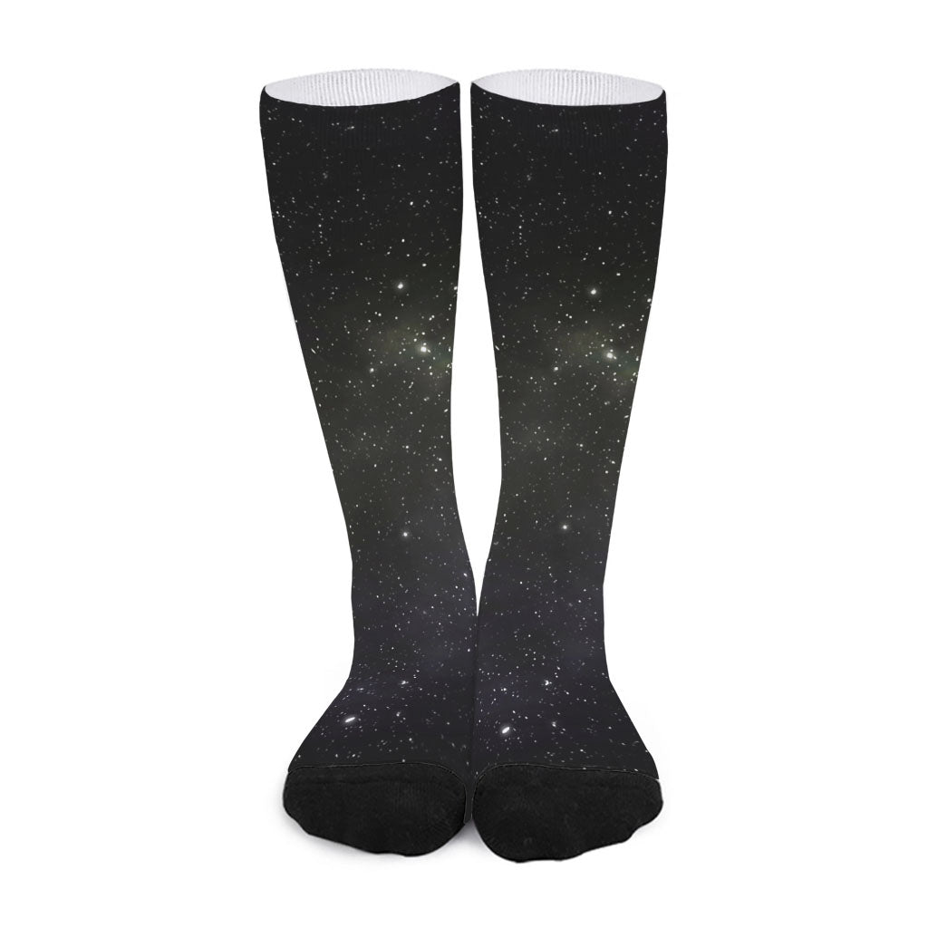 Dark Universe Galaxy Outer Space Print Long Socks