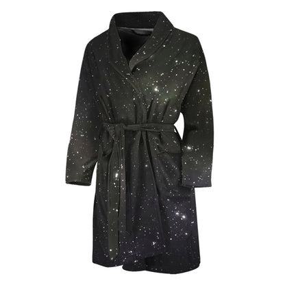 Dark Universe Galaxy Outer Space Print Men's Bathrobe