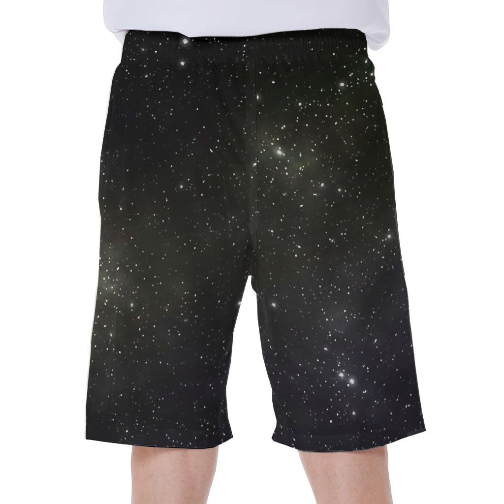 Dark Universe Galaxy Outer Space Print Men's Beach Shorts