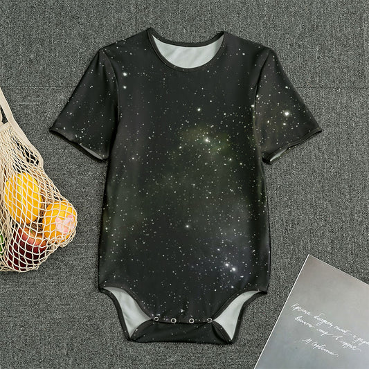 Dark Universe Galaxy Outer Space Print Men's Bodysuit