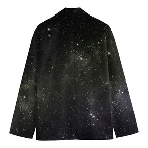 Dark Universe Galaxy Outer Space Print Men's Cotton Blazer