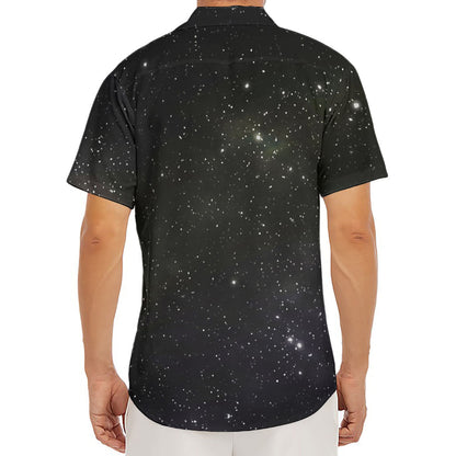 Dark Universe Galaxy Outer Space Print Men's Deep V-Neck Shirt