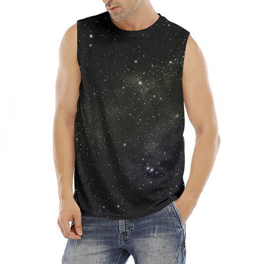 Dark Universe Galaxy Outer Space Print Men's Fitness Tank Top