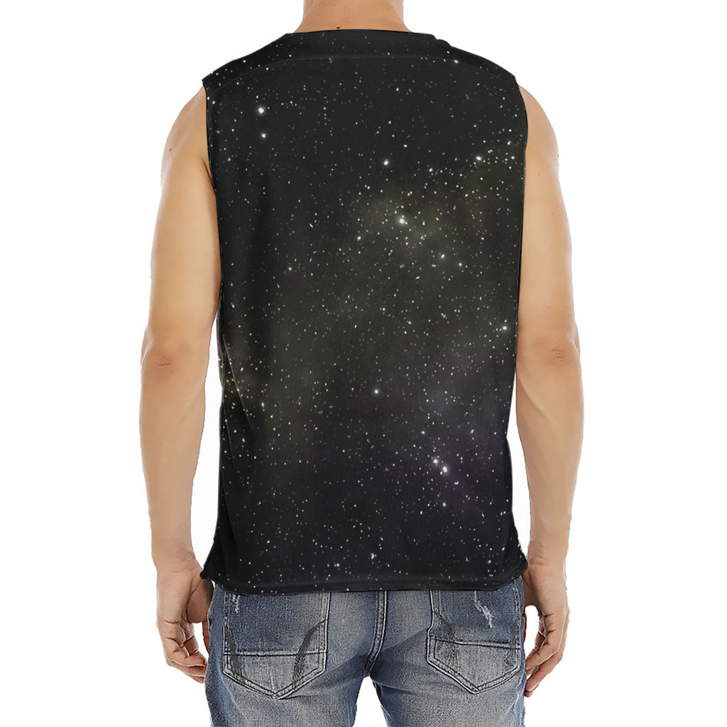 Dark Universe Galaxy Outer Space Print Men's Fitness Tank Top