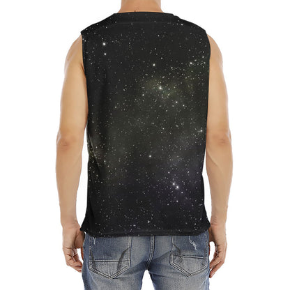 Dark Universe Galaxy Outer Space Print Men's Fitness Tank Top