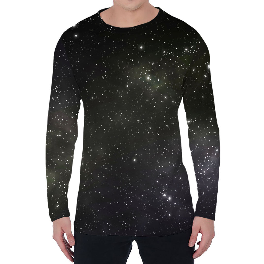Dark Universe Galaxy Outer Space Print Men's Long Sleeve T-Shirt