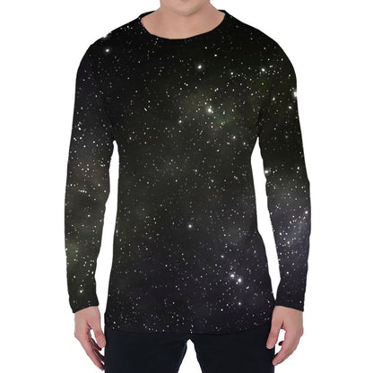 Dark Universe Galaxy Outer Space Print Men's Long Sleeve T-Shirt