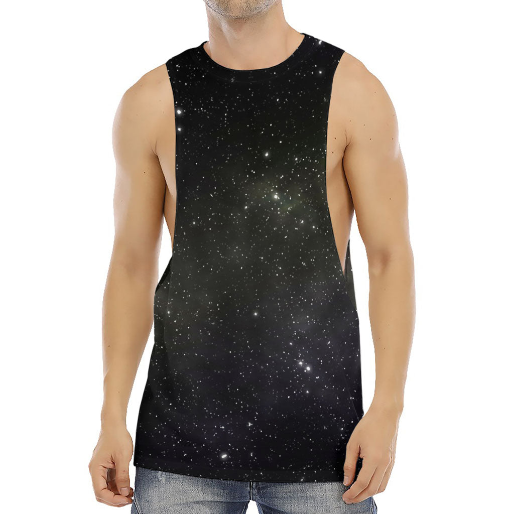 Dark Universe Galaxy Outer Space Print Men's Muscle Tank Top