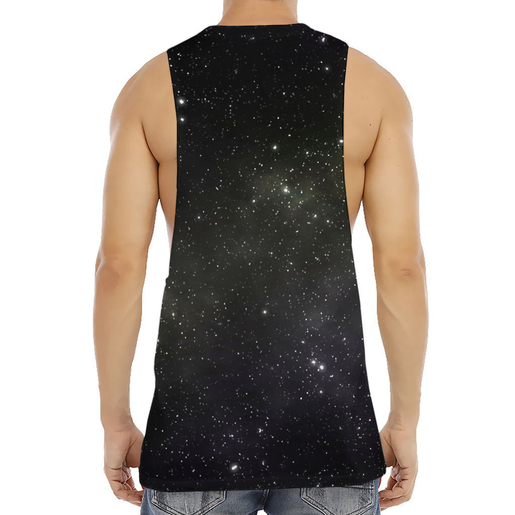 Dark Universe Galaxy Outer Space Print Men's Muscle Tank Top