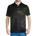 Dark Universe Galaxy Outer Space Print Men's Polo Shirt