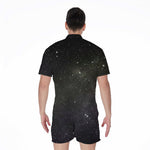 Dark Universe Galaxy Outer Space Print Men's Rompers