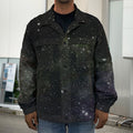 Dark Universe Galaxy Outer Space Print Men's Shirt Jacket