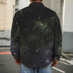 Dark Universe Galaxy Outer Space Print Men's Shirt Jacket