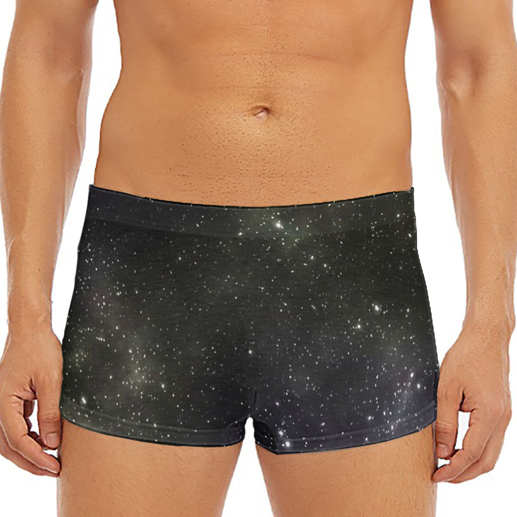 Dark Universe Galaxy Outer Space Print Men's Short Boxer Briefs