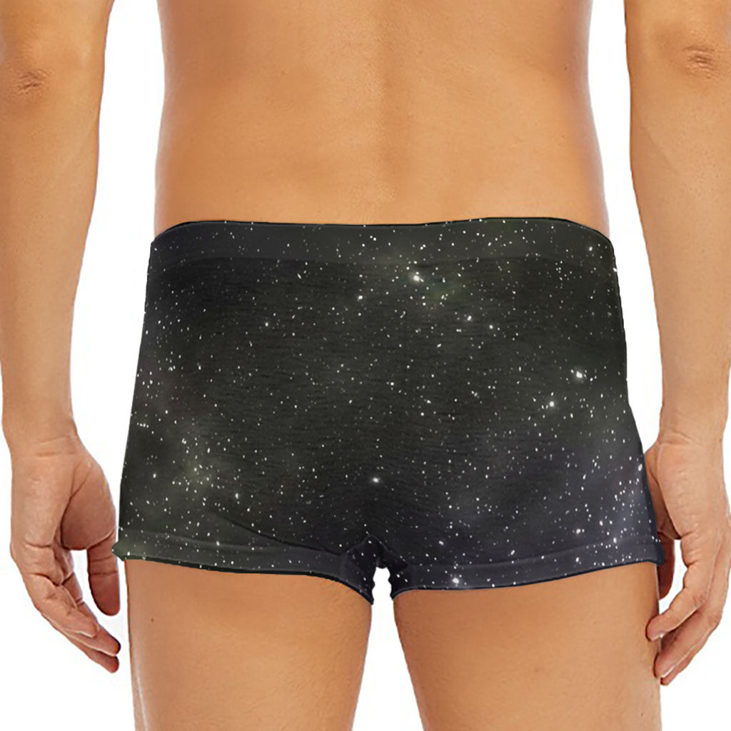 Dark Universe Galaxy Outer Space Print Men's Short Boxer Briefs