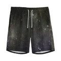 Dark Universe Galaxy Outer Space Print Men's Athletic Shorts