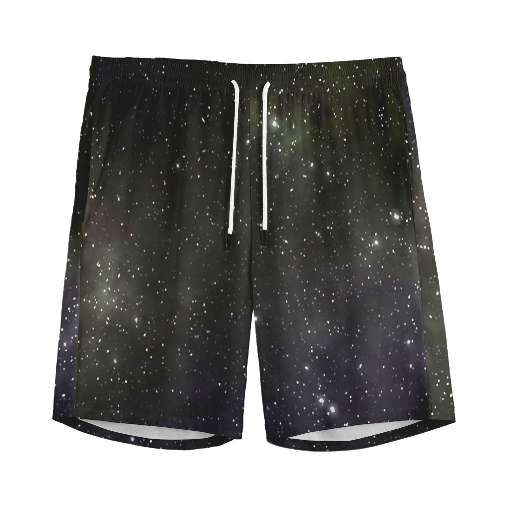 Dark Universe Galaxy Outer Space Print Men's Sports Shorts