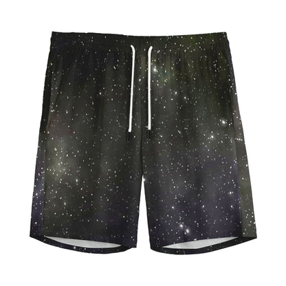 Dark Universe Galaxy Outer Space Print Men's Sports Shorts
