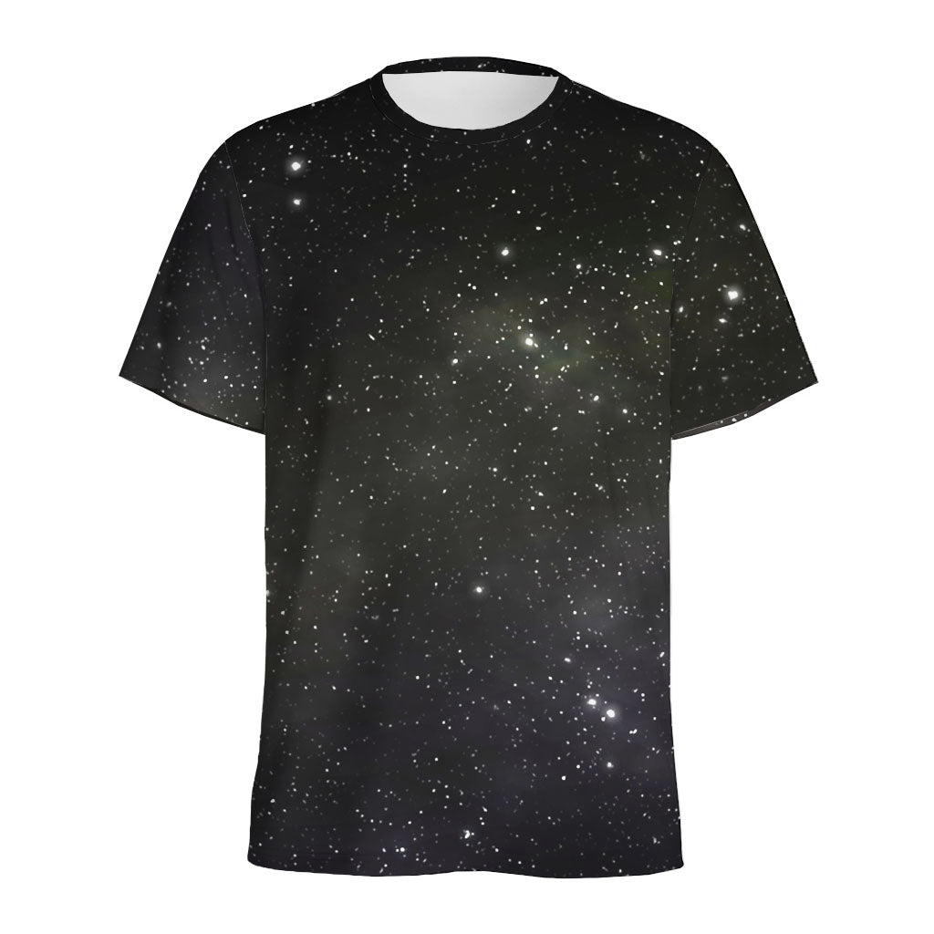 Dark Universe Galaxy Outer Space Print Men's Sports T-Shirt