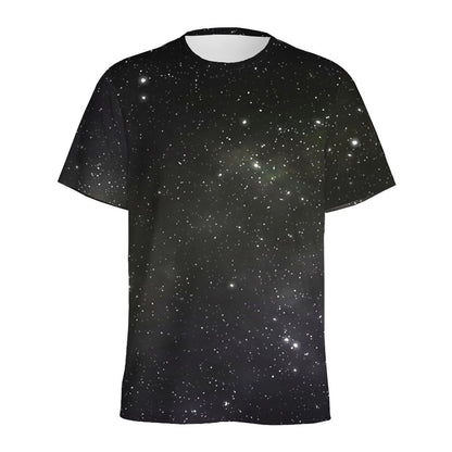 Dark Universe Galaxy Outer Space Print Men's Sports T-Shirt
