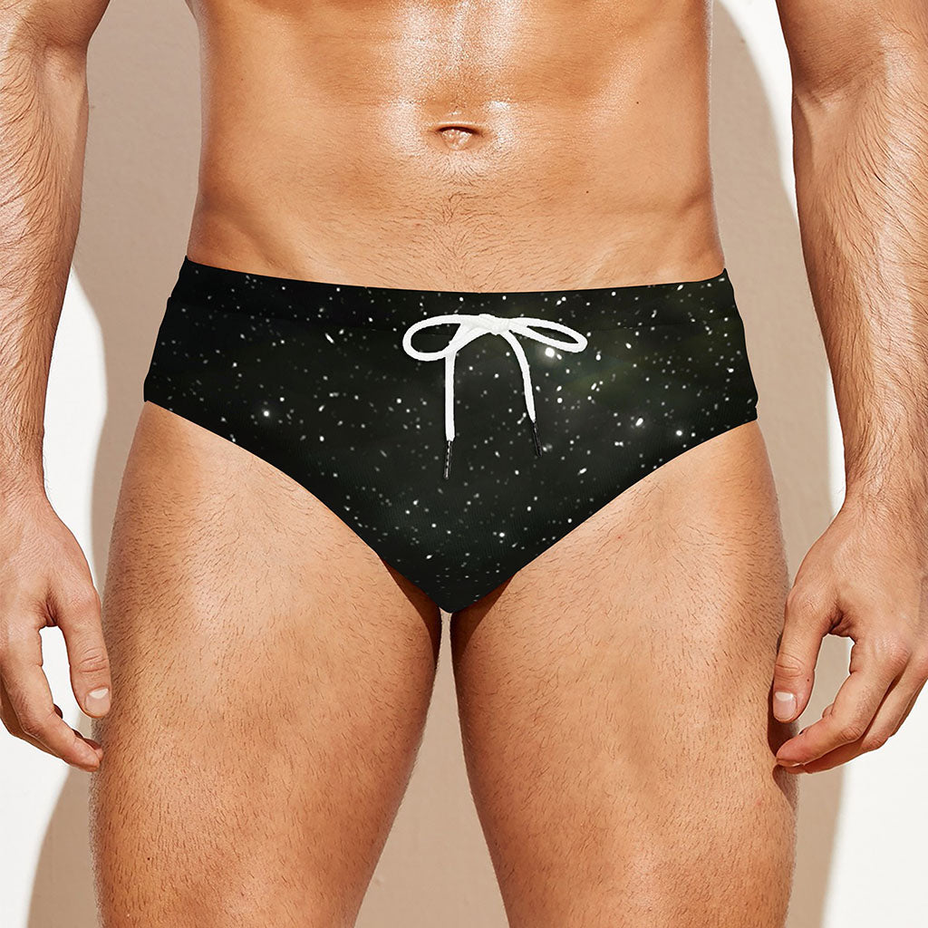 Dark Universe Galaxy Outer Space Print Men's Swim Briefs