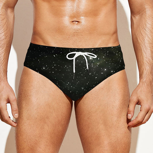 Dark Universe Galaxy Outer Space Print Men's Swim Briefs