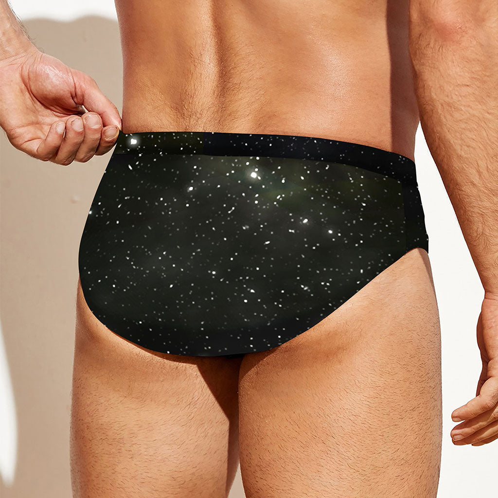 Dark Universe Galaxy Outer Space Print Men's Swim Briefs