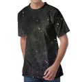 Dark Universe Galaxy Outer Space Print Men's Velvet T-Shirt