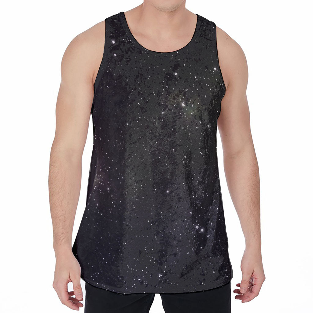 Dark Universe Galaxy Outer Space Print Men's Velvet Tank Top